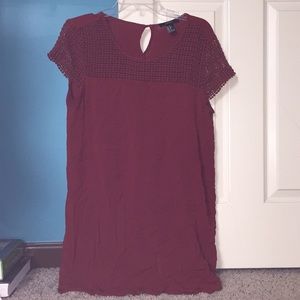 dark red/maroon colored dress